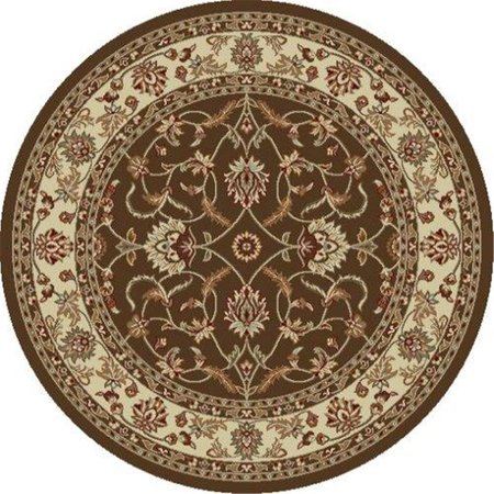 CONCORD GLOBAL 7 ft. 10 in. Chester Sultan - Round, Brown 97589